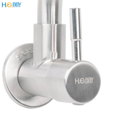 Vòi rửa chén gắn tường cấp lạnh inox 304 ren 21mm Hobby home decor VT3