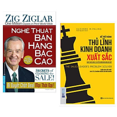 Combo sách kỹ năng làm việc hữu ích:  Để Trở Thành Thủ Lĩnh Kinh Doanh Xuất Sắc +  Nghệ Thuật Bán Hàng Bậc Cao (tặng kèm bookmark thiết kế)