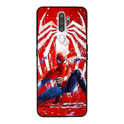 Ốp Lưng in cho Oppo A9 2020 Mẫu Người Nhện Nền Neon - Hàng Chính Hãng