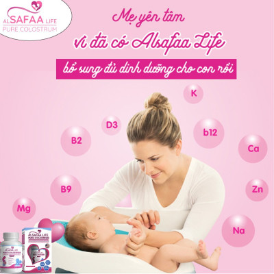 Combo 02 Hộp Sữa non nguyên chất al SAFAA life - USA |  Pure Colostrum Pregnancy & Breastfeeding Support 500MG