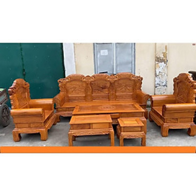 Bộ bàn ghế Khổng Minh Gia Cát Lượng gỗ Gõ Đỏ - Hàng loại 1, tuyển vân chọn gỗ cực kỹ