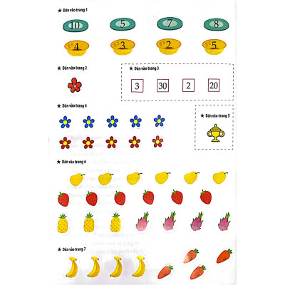 Dạo  chơi cùng Toán học - Trò chơi dán giấy 5 - 6 tuổi  