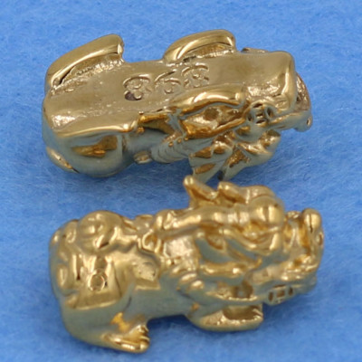 Chuỗi đeo tay Đá Ngọc Tủy Xanh Biển 8 ly - cẩn Tỳ Hưu Phong Thủy inox vàng VGTXBTHHKV8 - hợp mệnh Mộc, mệnh Thủy