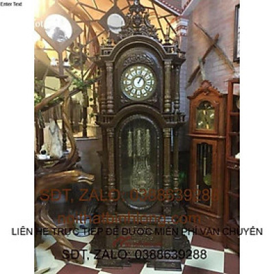 Đồng hồ tứ trụ vát cột hạt gỗ mun đuôi công, hàng tuyển vân, chọn gỗ loại 1. Miễn phí vận chuyển 50km