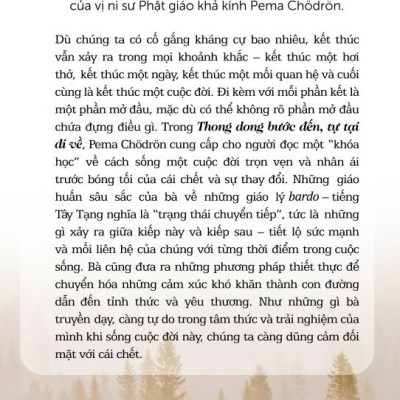THONG DONG BƯỚC ĐẾN TỰ TẠI ĐI VỀ - Pema Chödrön - Sen Xanh dịch - (bìa mềm)