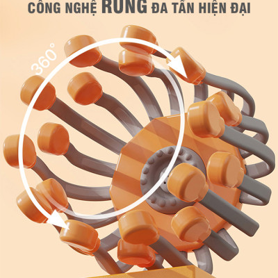 Máy Massage Đầu Bạch Tuột Nikio NK-113 - 20 Chân Rung Mát Xa, Hỗ Trợ Giảm Đau Đầu, Cải Thiện Trí Nhớ, Tích Hợp Hồng Ngoại, Kết Nối Bluetooth Nghe Nhạc Thư Giãn - 5 Chế Độ Mát Xa Tăng Tuần Hoàn Máu, Giảm Stress Giúp Dễ Ngủ