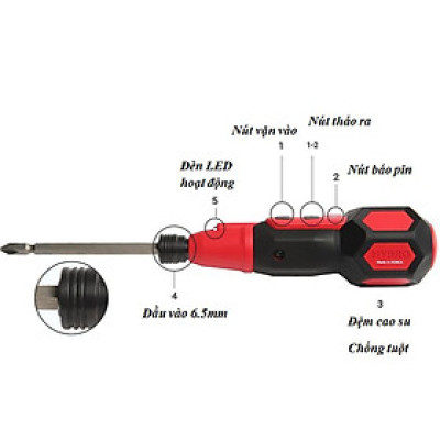 Dụng cụ khoan, vặn vít  cầm tay có sạc USB ( HIT-K01-1BIT )