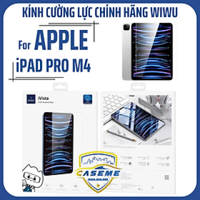  [iPad Pro M4] Kính Cường Lực Chống Vỡ Cạnh Dành Cho iPad Pro 11 inch M4 2024, iPad Pro 13 inch M4 2024 Chính Hãng WIWU iVista - Hàng Chính Hãng