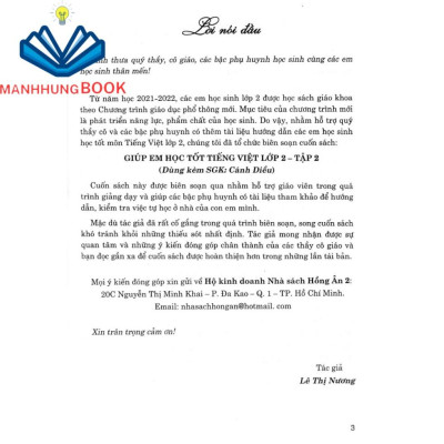 SÁCH - giúp em học tốt tiếng việt lớp 2 - tập 2 (dùng kèm sgk cánh diều)
