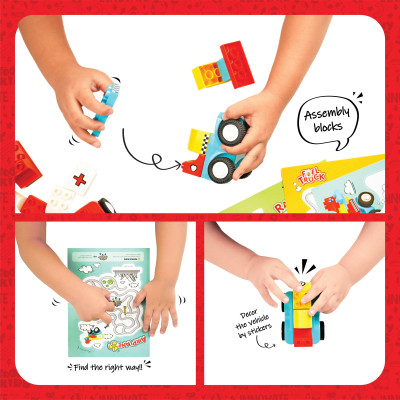 Đồ Chơi Bộ Xe Hơi Lắp Ráp Sáng Tạo Theo Chủ Đề TOONYKIDS - Creator Vehicle TN00322 [Tặng Kèm Sticker]