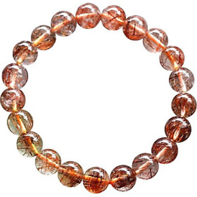 Vòng Thạch Anh Tóc Đỏ Myanmar 8.5mm Ngọc Quý Gemstones VT122
