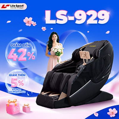 Ghế Massage Lifesport LS-929, Ghế Massage Tích Hợp Đo Chỉ Số Nhịp Tim, Huyết Áp, Nồng Độ SO2