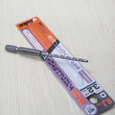 Combo Vít bê tông 4mm đầu bằng F425 & mũi khoan tường đuôi lục giác 3.2mm Unika (không cần tắc kê nhựa)