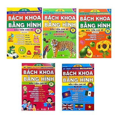 Bách khoa bằng hình đầu tiên cho bé theo chủ đề bộ 5 cuốn - song ngữ Anh Việt