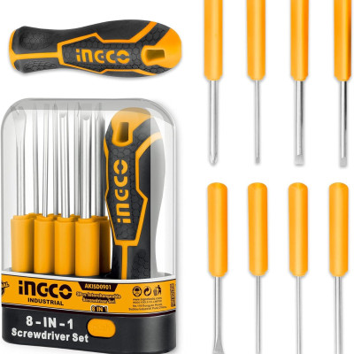 BỘ ĐẦU TUỐC NƠ VÍT 8 CHI TIẾT INGCO AKISD0901 - HÀNG CHÍNH HÃNG