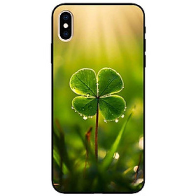Ốp lưng cho IPhone X - Xs - Xs Max - Xr - 11 - 11 Pro Max - Cỏ May Mắn Vươn Lên - Hàng Chính Hãng