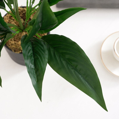 Cụm lan ý giả - dài 45cm - 1 cụm 3 bông - Cây giả, hoa lụa decor trang trí nhà cửa