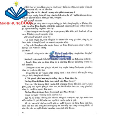 SÁCH - hướng dẫn trả lời câu hỏi và bài tập giáo dục công dân lớp 6 (bám sát sgk kết nối tri thức với cuộc sống)