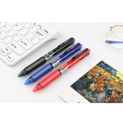 Hộp 12 Cây Bút Bi 3 ngòi 3 màu 0.7mm BAOKE/B52