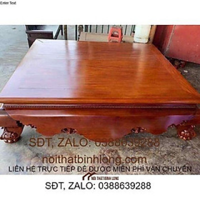 Sập Trơn Gỗ Gụ Chân 24 - hàng Siêu Vip - Tuyển vân chọn gỗ kỹ lưỡng - Liên hệ Shop để xem và đặt hàng