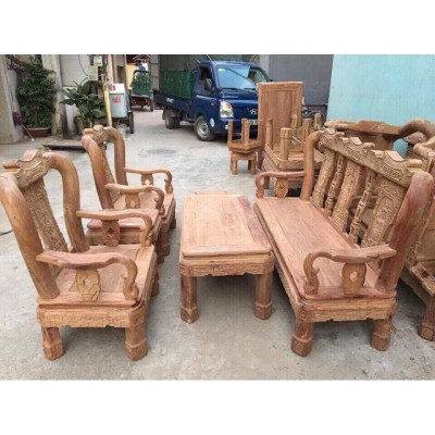 Bộ Bàn Ghế Giả Cổ Minh Quốc Triện gỗ hương vân đồ gỗ BÌNH LONG