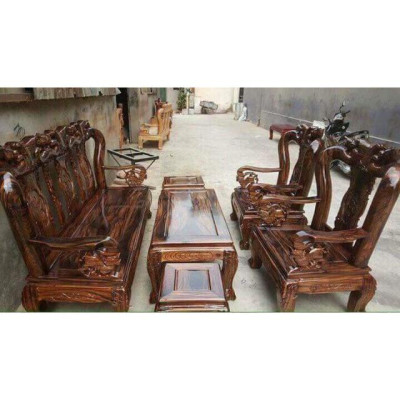 Bộ bàm ghế gỗ tràm tay 10 gồm 6 món