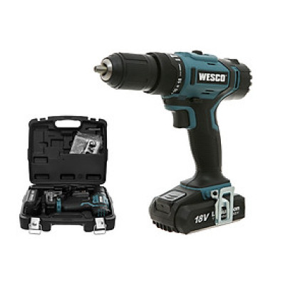 MÁY KHOAN PIN 18V ĐỘNG LỰC (BÚA) 2 TỐC ( 2 PIN THÙNG NHỰA ) WESCO WS2937K2- HÀNG CHÍNH HÃNG