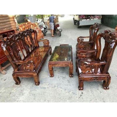 Bộ ghế gỗ tràm tay 10