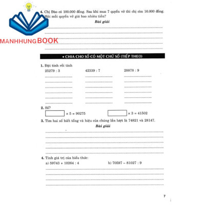 SÁCH - vở bài tập nâng cao toán 4 tập 2 (bám sát sgk kết nối tri thức với cuộc sống)