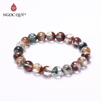 Vòng tay đá thạch anh ưu linh đa sắc - Ngọc Quý Gemstones