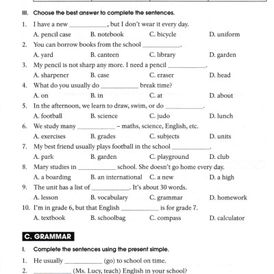 Bài Tập Thực Hành Tiếng Anh 6 (Không Đáp Án) - Dùng Kèm SGK TA 6 GLOBAL SUCCESS 