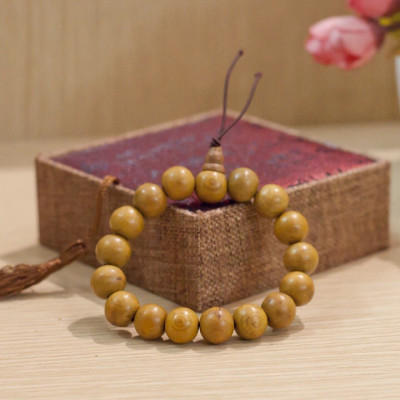 Vòng tay Chuỗi Hạt Gỗ Bách Hồ Lô Màu Vòng Đeo Tay 15 Hạt