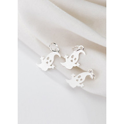 Combo 2 cái charm bạc hình bóng ma treo - Ngọc Quý Gemstones