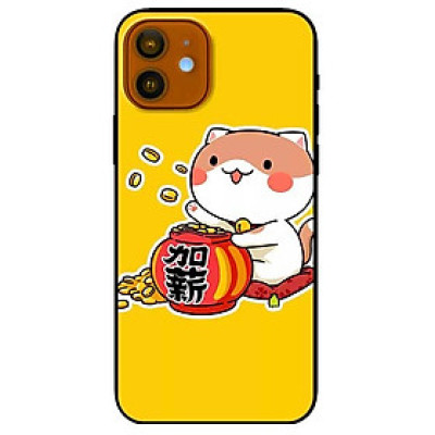 Ốp lưng dành cho Iphone 12 - 12 Pro mẫu Mèo vung Tiền