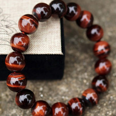 Vòng tay đá mắt hổ nâu đỏ size hạt 12mm mệnh hỏa, thổ  - Ngọc Quý Gemstones