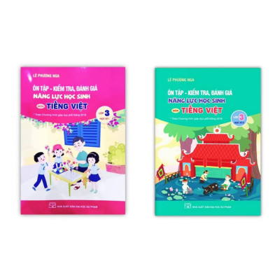Sách - Combo 4 cuốn Ôn tập - kiểm tra, đánh giá năng lực học sinh môn toán + tiếng việt lớp 3 học kì 1 + 2 (2022)
