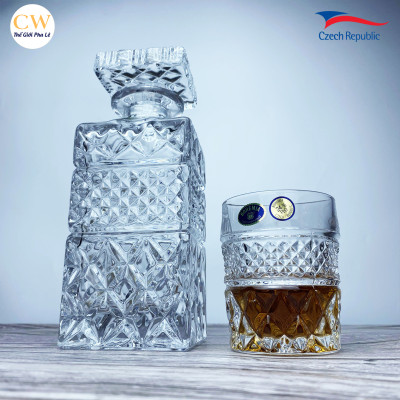 Bộ Bình Rượu Whisky Pha Lê Tiệp Crystal Bohemia Madison Cao Cấp