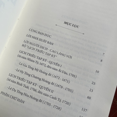 LỊCH TRIỀU TẠP KỶ (tập 1) – HOA BẰNG dịch – in bản Hán văn -