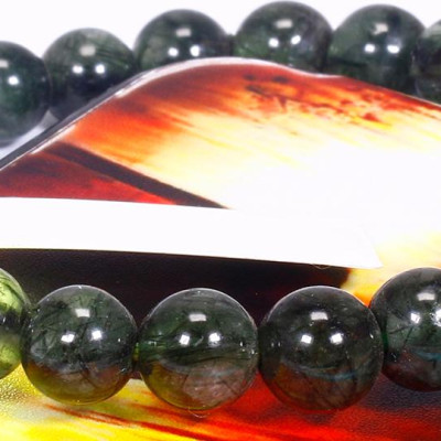 Vòng tay đá thạch anh tóc xanh mệnh hỏa, mộc - Ngọc Quý Gemstones