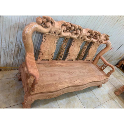 bộ bàn ghế quốc đào tay 12 gỗ hương đá nam phi