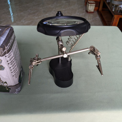 Kính Lúp Kẹp Hàn Mạch Điện Tử - Đèn LED Sáng, Loại Tốt, Chắc Chắn