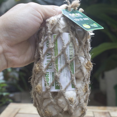 Tỏi Lý Sơn Dori Hữu cơ - Loại tỏi nhiều tép - Túi lưới 250g - Trồng tại đảo Lý Sơn