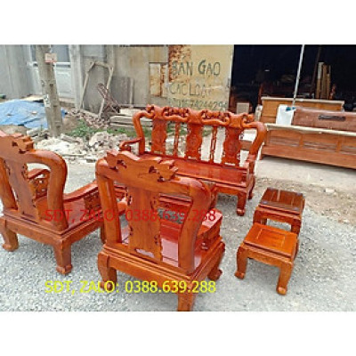 bộ bàn ghế quốc đào tay 10 gỗ xoan ta