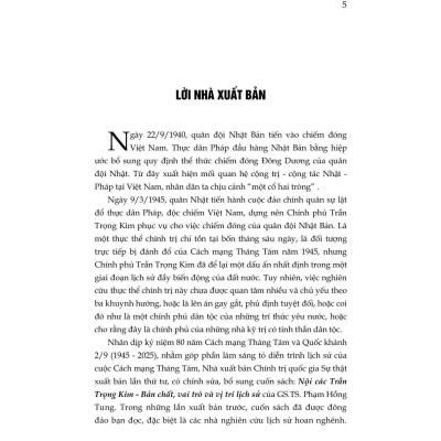 Nội các Trần Trọng Kim - Bản chất, vai trò và vị trí lịch sử ( Xuất bản lần thứ tư, có chỉnh sửa, bổ sung)