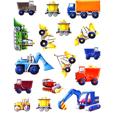 Cuốn Sách Bóc Dán Đầu Tiên Của Tớ - Xe Tải Và Máy Xúc Đào