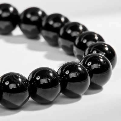 Vòng Tay Đá Obsidian Phối Bàn Tay Hamsa Bạc Ngọc Quý Gemstones