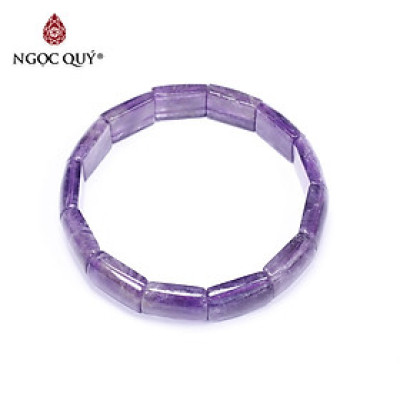 Vòng đá thạch anh tím bản 18x12.5x6.5mm mệnh hỏa, thổ - Ngọc Quý Gemstones