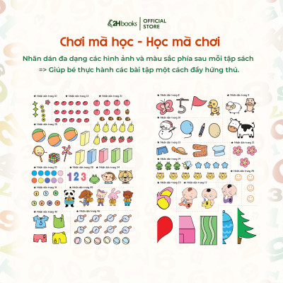 Sách Toán cho bé, Phát triển tiềm năng toán học cho trẻ - Toán  học cho trẻ mẫu giáo - Lớp lá 2 (Tái Bản 2021)- 2HBooks