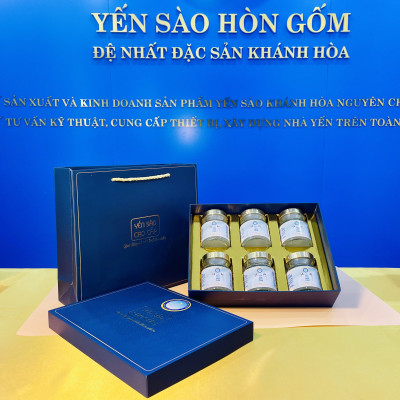[Hộp QT 6 Hũ] Tổ Yến Sào Chưng Đường Ăn Kiêng - Yến Sào Hòn Gốm Chính Hiệu Khánh Hoà - HGKNEST