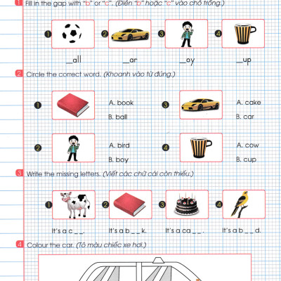 Phiếu Bài Tập Cuối Tuần Môn Tiếng Anh Lớp 1 (Theo Chương Trình Tiểu Học Mới) - HA